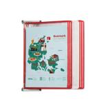 Tarifold Metal Wall Document Display System, A4, 10 Pockets, Denmark Colours