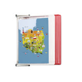 Tarifold Metal Wall Document Display System, A4, 10 Pockets, Poland Colours