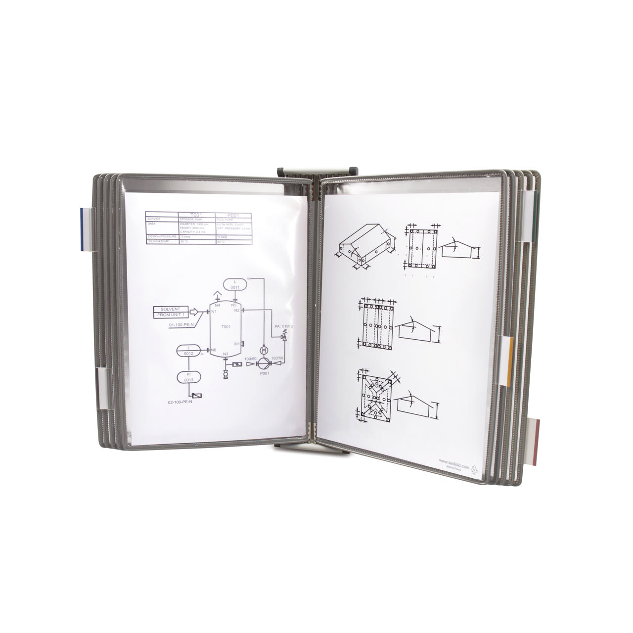 Tarifold Metal Wall Document Display System, A4, 10 Pockets