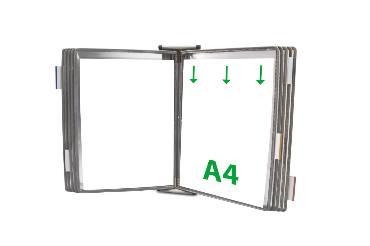 Tarifold Metal Wall Document Display System, A4, 10 Pockets
