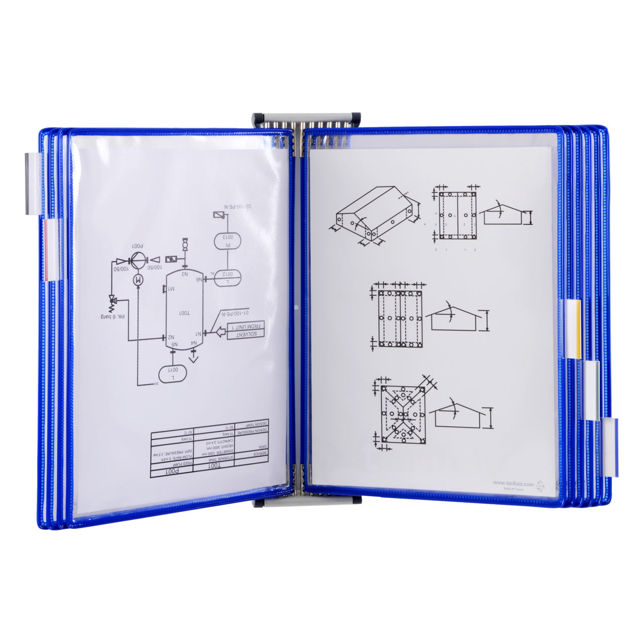 Tarifold Metal Wall Document Display System, A4, 10 Pockets