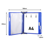 Tarifold Metal Wall Document Display System, A4, 10 Pockets (Colour Packaging)