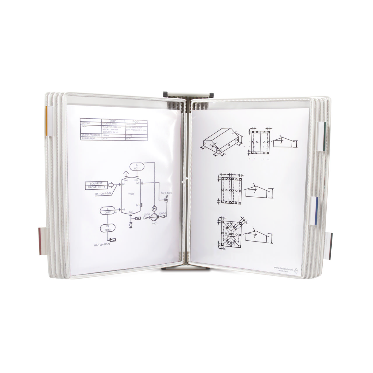 Tarifold Metal Wall Document Display System, A4, 10 Pockets