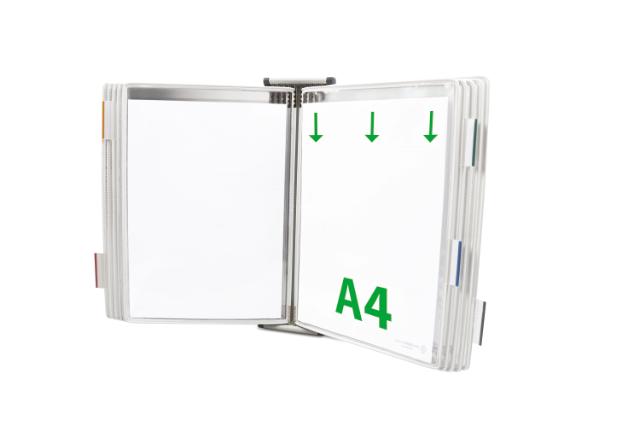 Tarifold Metal Wall Document Display System, A4, 10 Pockets