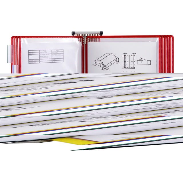 Tarifold Metal Wall Document Display System, A4, 10 Pockets (Colour Packaging)