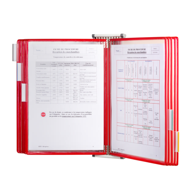 Tarifold Metal Wall Document Display System, A4, 10 Pockets (Colour Packaging)