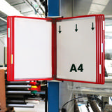 Tarifold Metal Wall Document Display System, A4, 10 Pockets (Colour Packaging)