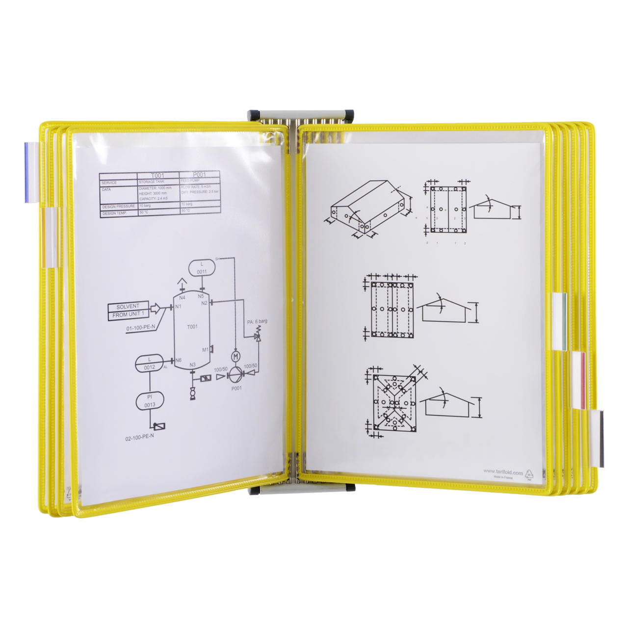 Tarifold Metal Wall Document Display System, A4, 10 Pockets