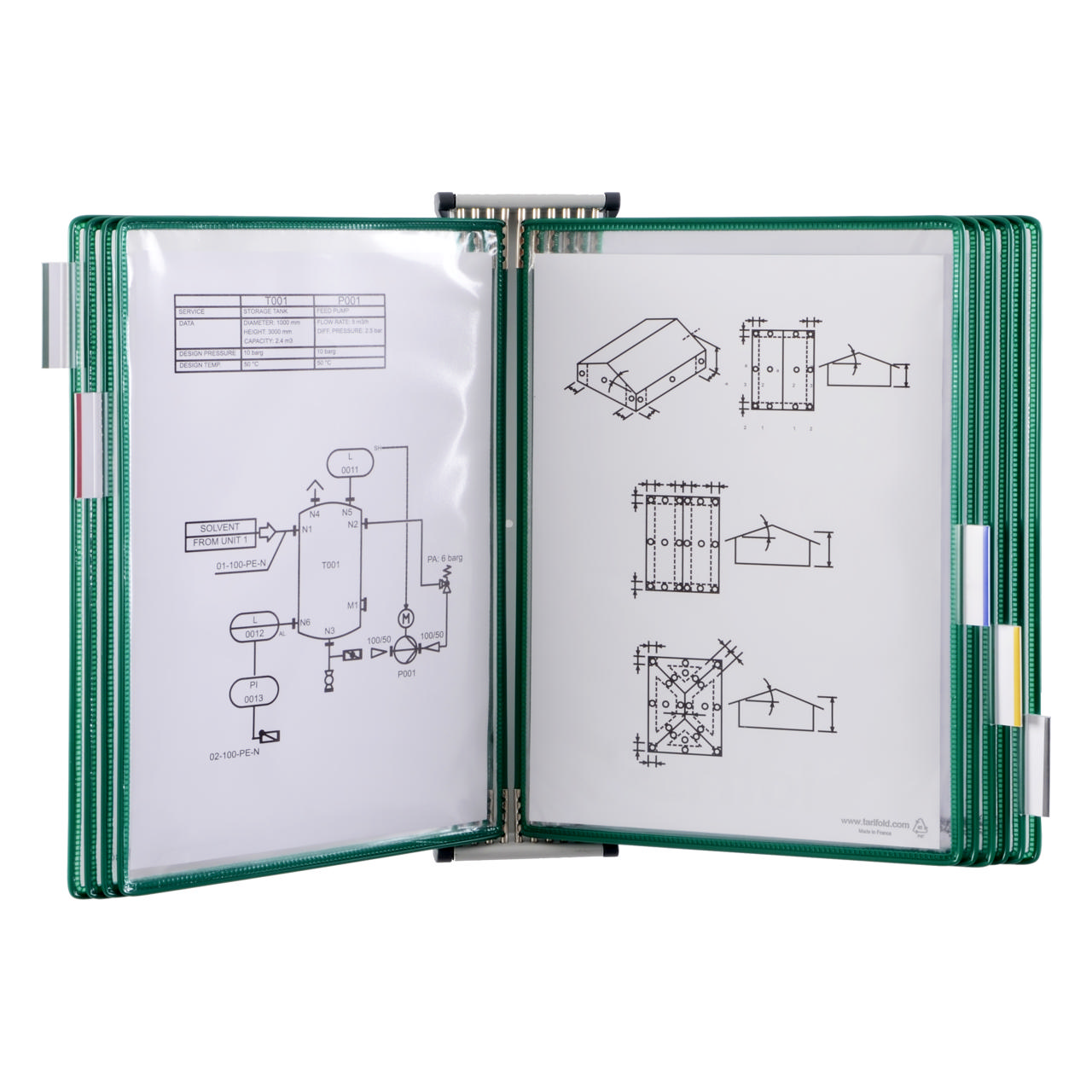 Tarifold Metal Wall Document Display System, A4, 10 Pockets