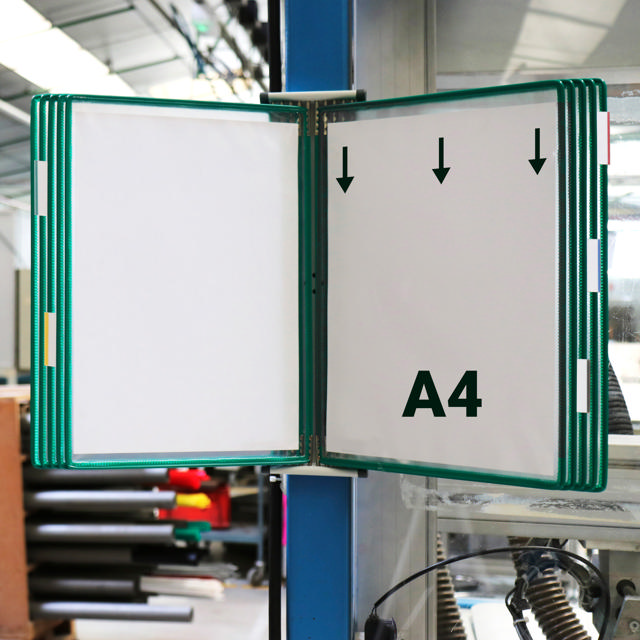 Tarifold Metal Wall Document Display System, A4, 10 Pockets (Colour Packaging)