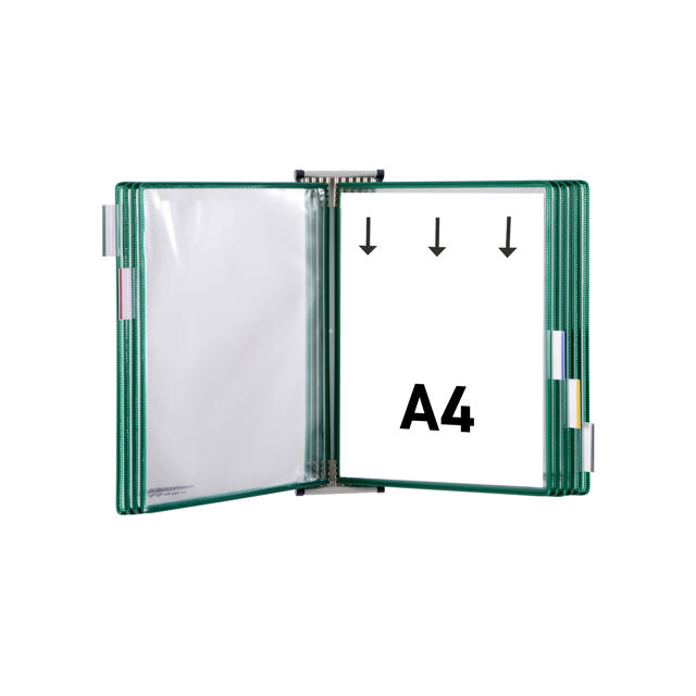 Tarifold Metal Wall Document Display System, A4, 10 Pockets (Colour Packaging)