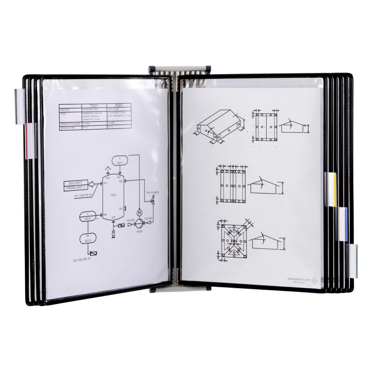 Tarifold Metal Wall Document Display System, A4, 10 Pockets