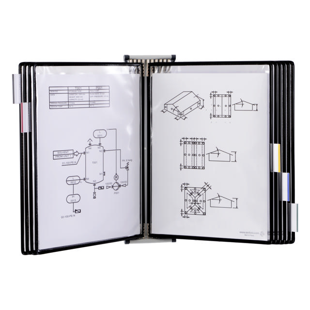 Tarifold Metal Wall Document Display System, A4, 10 Pockets (Colour Packaging)