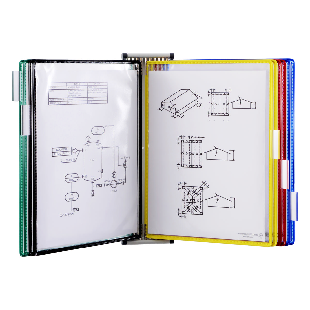 Tarifold Metal Wall Document Display System, A4, 10 Pockets