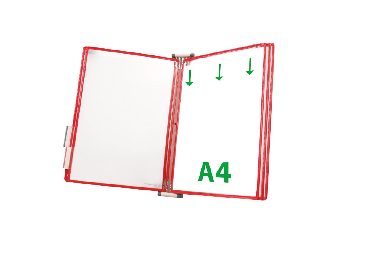 Tarifold Metal Wall Document Display System, A4, 5 Pockets