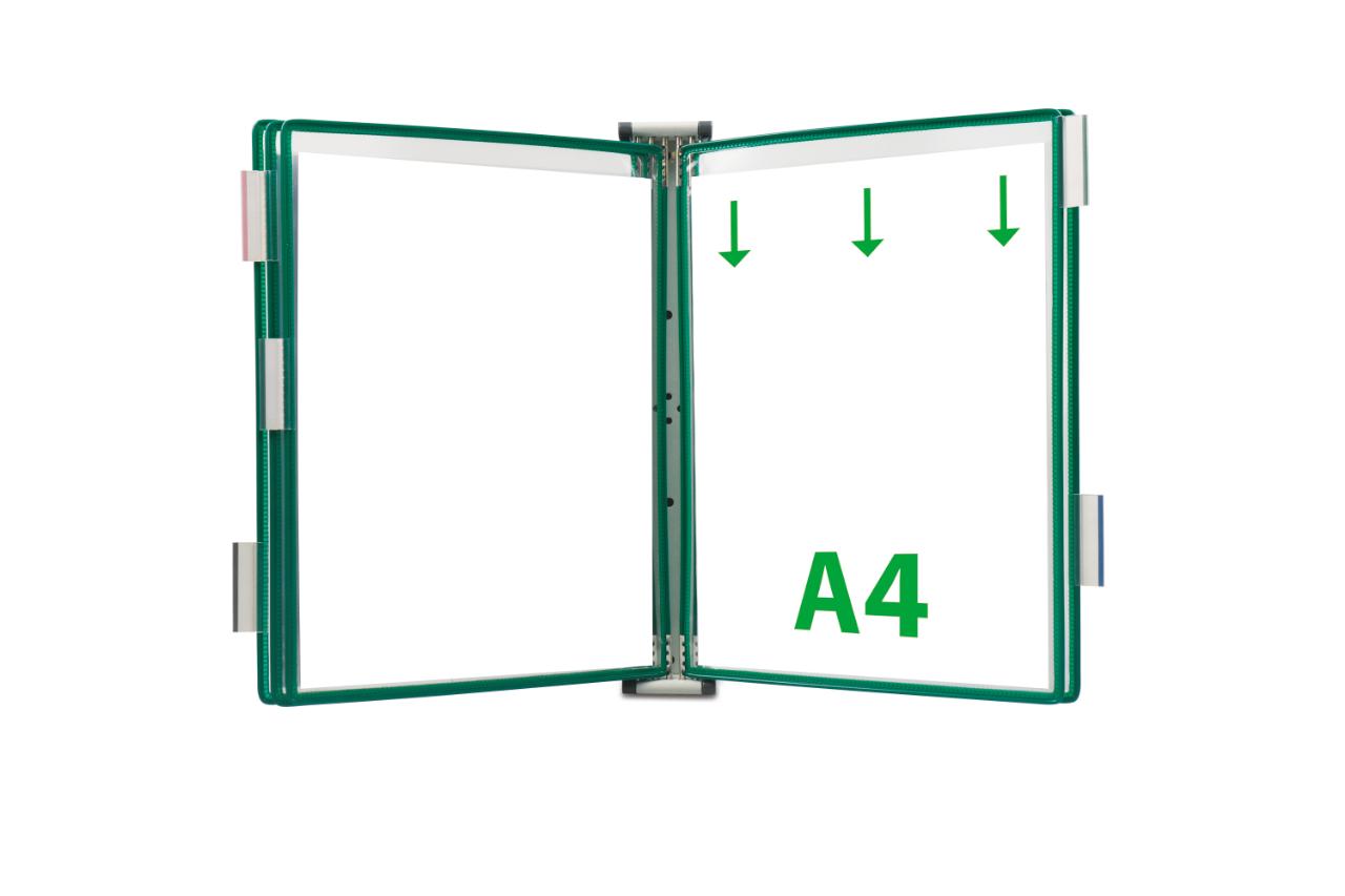 Tarifold Metal Wall Document Display System, A4, 5 Pockets