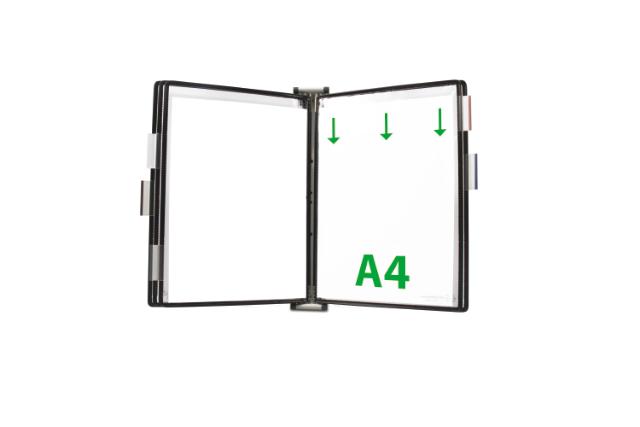 Tarifold Metal Wall Document Display System, A4, 5 Pockets