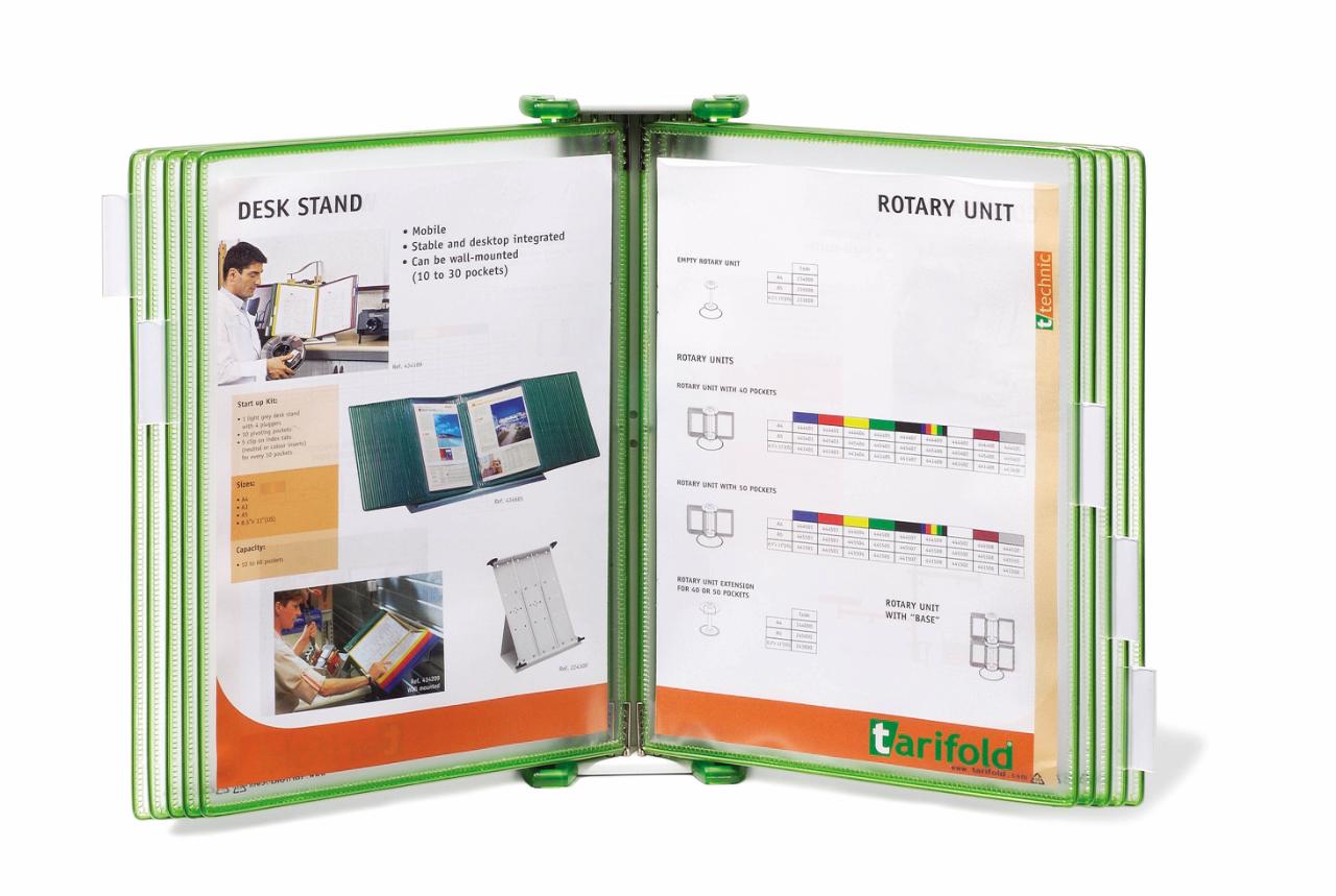 Tarifold Candy Line Wall Document Display System, A4, 10 PP Pockets