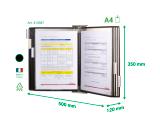 Tarifold Antimicrobial Stainless Steel Wall Document Display System, A4, 10 Pockets