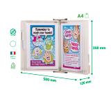 Tarifold Antimicrobial Magnetic Wall Document Display System, A4, 10 Pockets