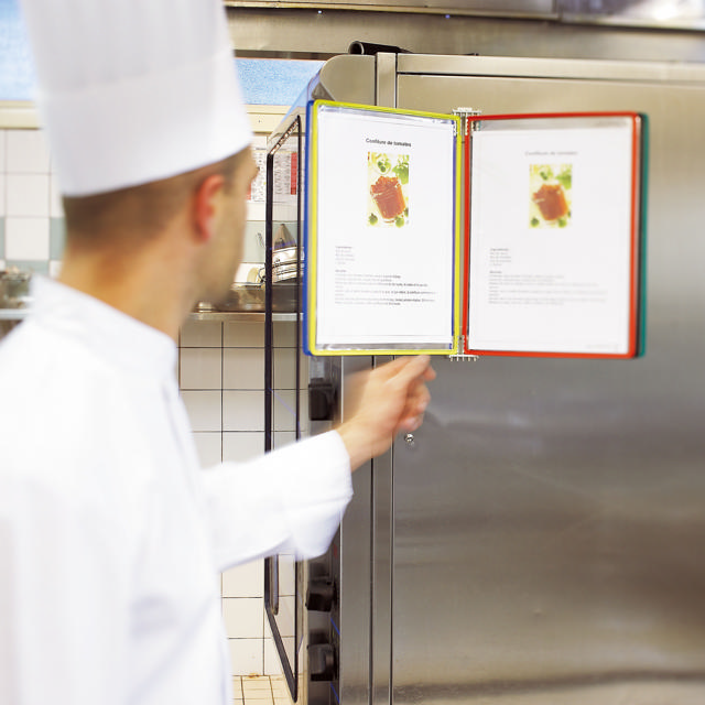 Tarifold Food Wall Document Display System, A4, 5 Pockets