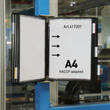 Tarifold Stainless Steel Wall Document Display System, A4, 10 Pockets, Left Side Loading