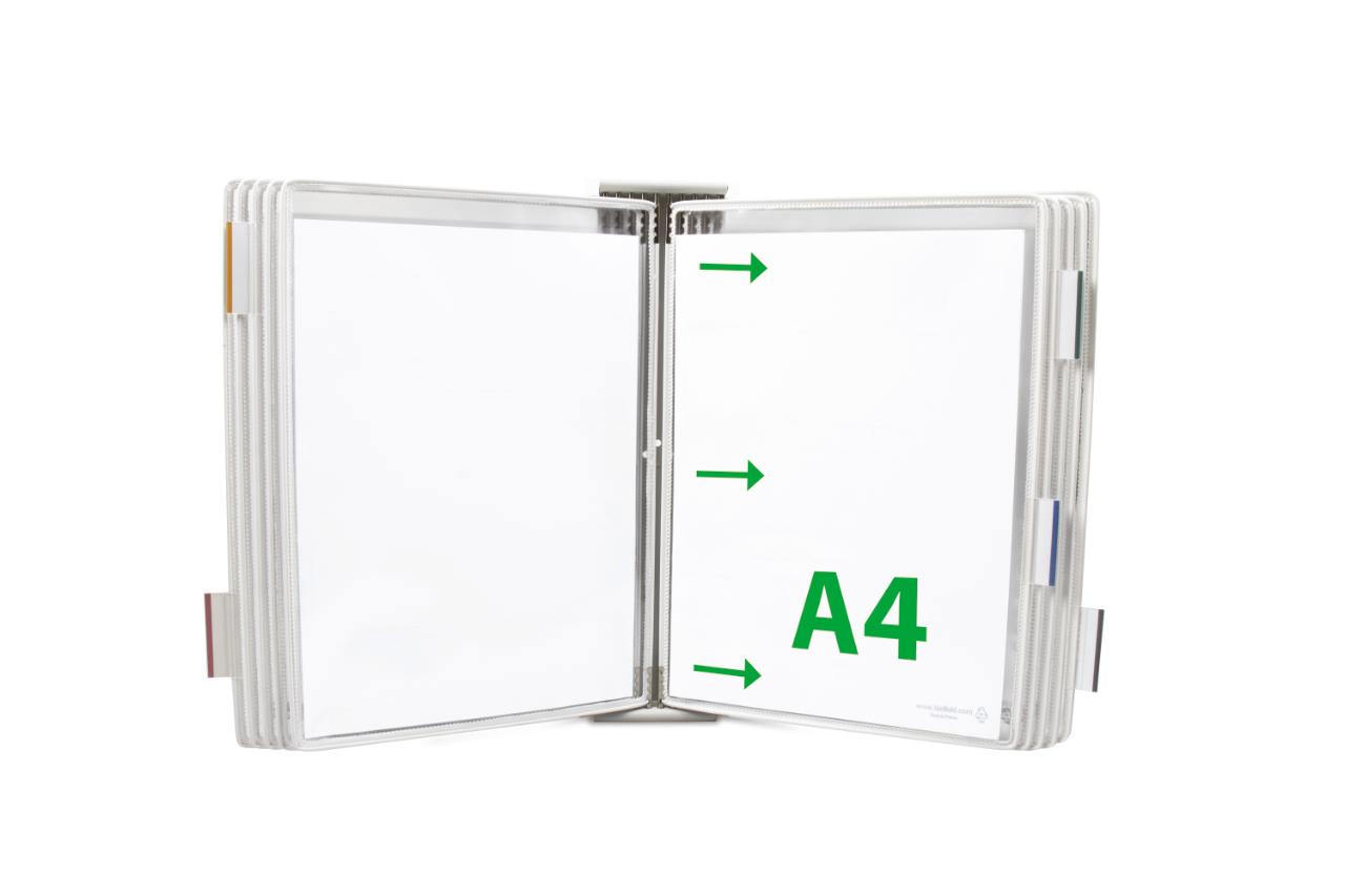 Tarifold Metal Wall Document Display Extension Kit, A4, 10 Pockets, Left Side Loading