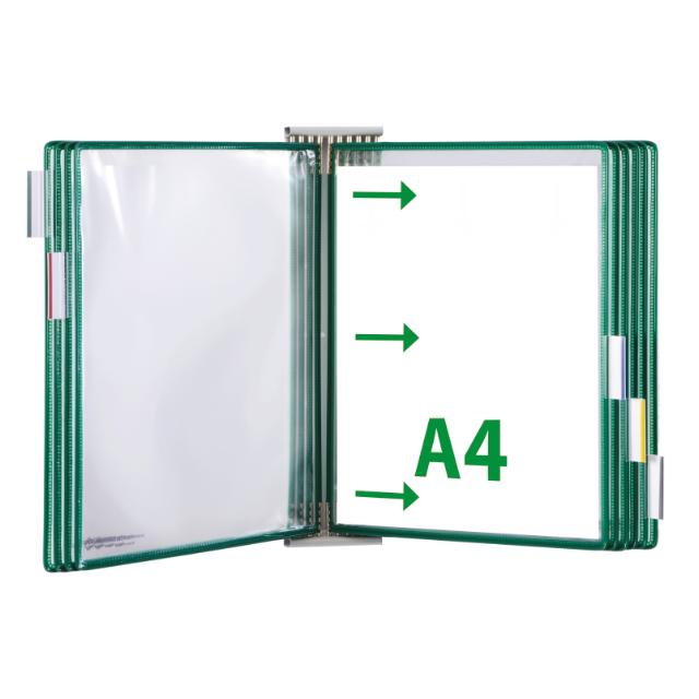 Tarifold Metal Wall Document Display Extension Kit, A4, 10 Pockets, Left Side Loading