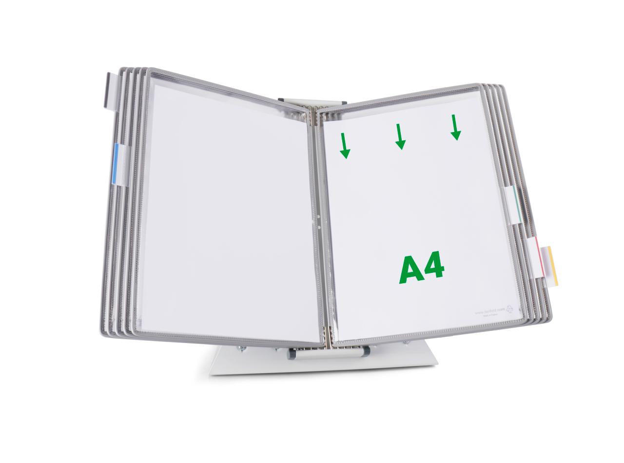 Tarifold Metal Desk Document Display System, A4, 10 Pockets