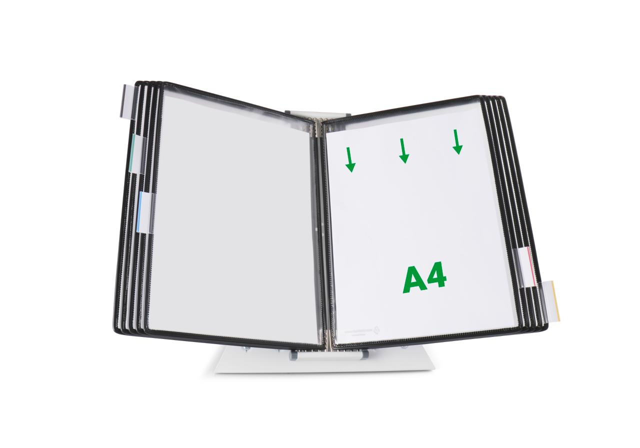 Tarifold Metal Desk Document Display System, A4, 10 Pockets