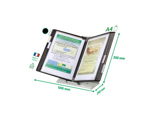 Tarifold Antimicrobial Desk Document Display System, A4, 10 Pockets