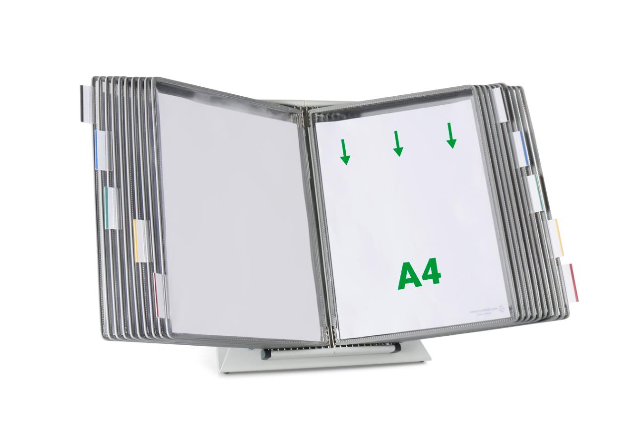 Tarifold Metal Desk Document Display System, A4, 20 Pockets