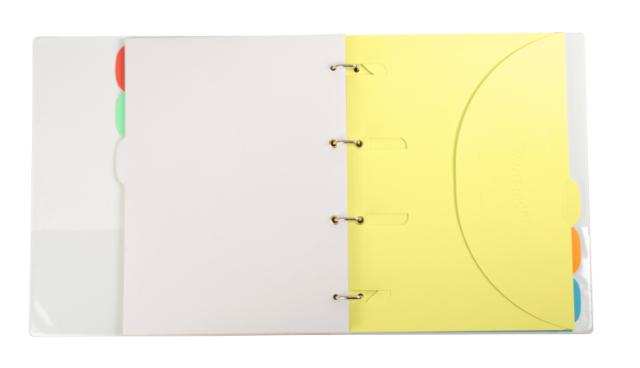 Personnalisable Binder with 6 Smartfolder Perforated Folders with Tabs, A4