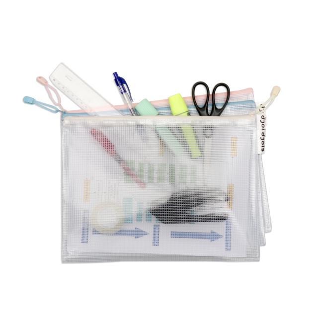 Pastel Zipper Storage Bag, A4