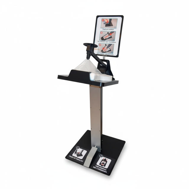 Glove dispenser without waste bin – floor-standing model