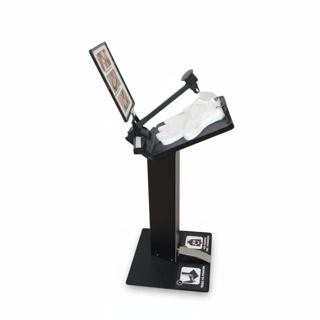 Glove dispenser without waste bin – floor-standing model