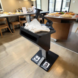 Glove dispenser with waste bin – floor-standing model