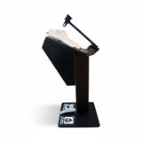 Glove dispenser with waste bin – floor-standing model