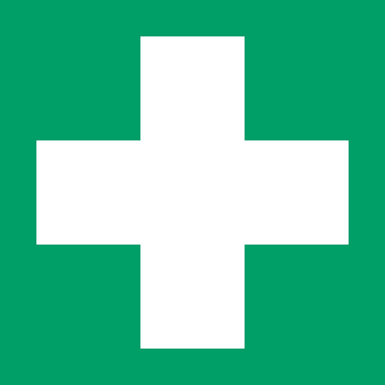 Safety Sign First Aid, 150 x 150 mm