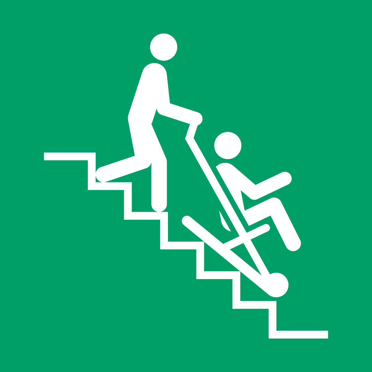 Safety Sign Evacuation Chair, 150 x 150 mm