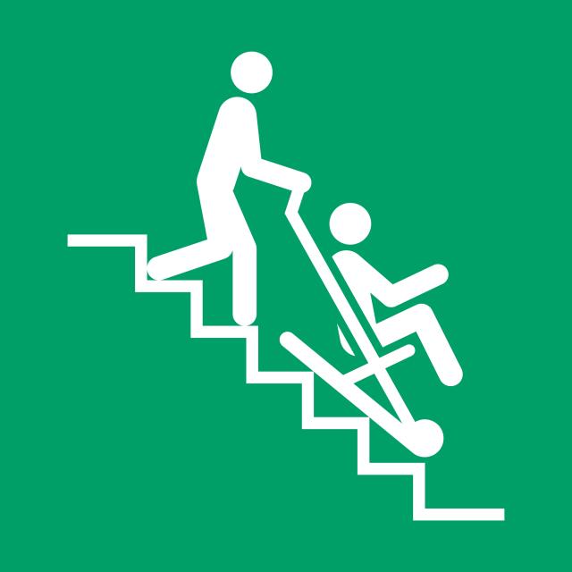 Safety sign Evacuation chair, 150 x 150 mm