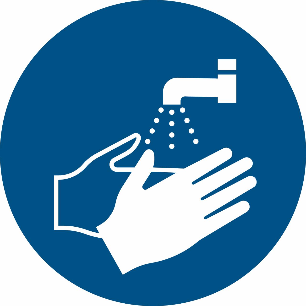 Safety Sign Wash Your Hands, 100 mm