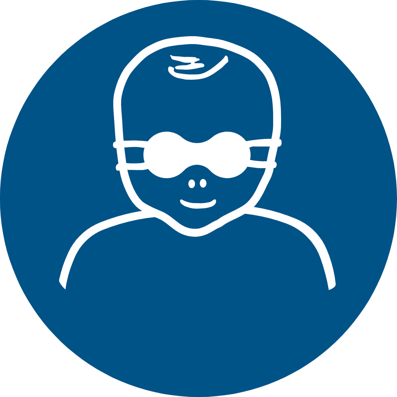 Safety Sign Protect Infant's Eyes with Opaque Eye Protection, 100 mm