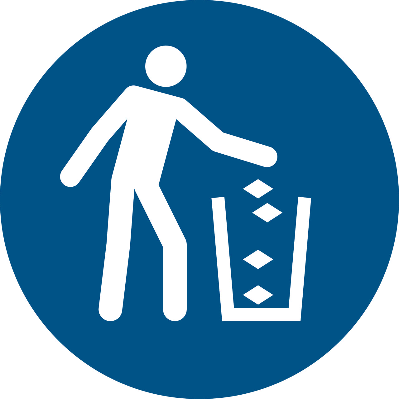 Safety Sign Use Litter Bin, 100 mm