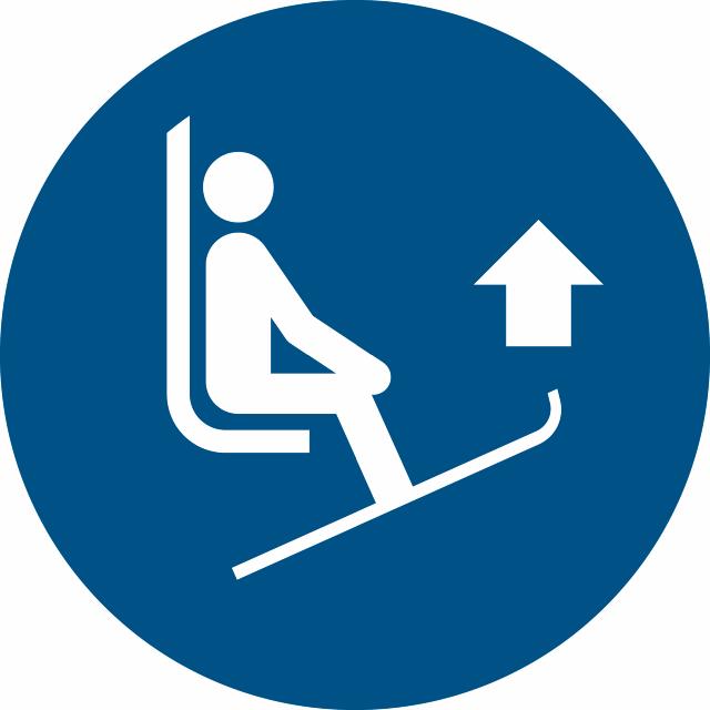 Safety Sign Lift Ski Tips, 100 mm