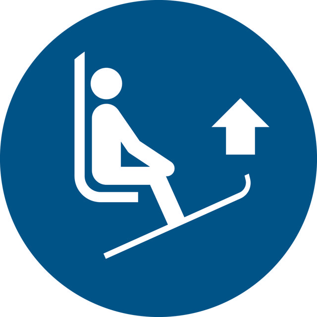 Safety Sign Lift Ski Tips, 200 mm