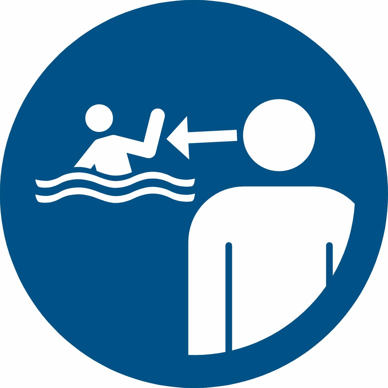 Safety sign Keep children under supervision in theaquatic environment, Ø 100 mm