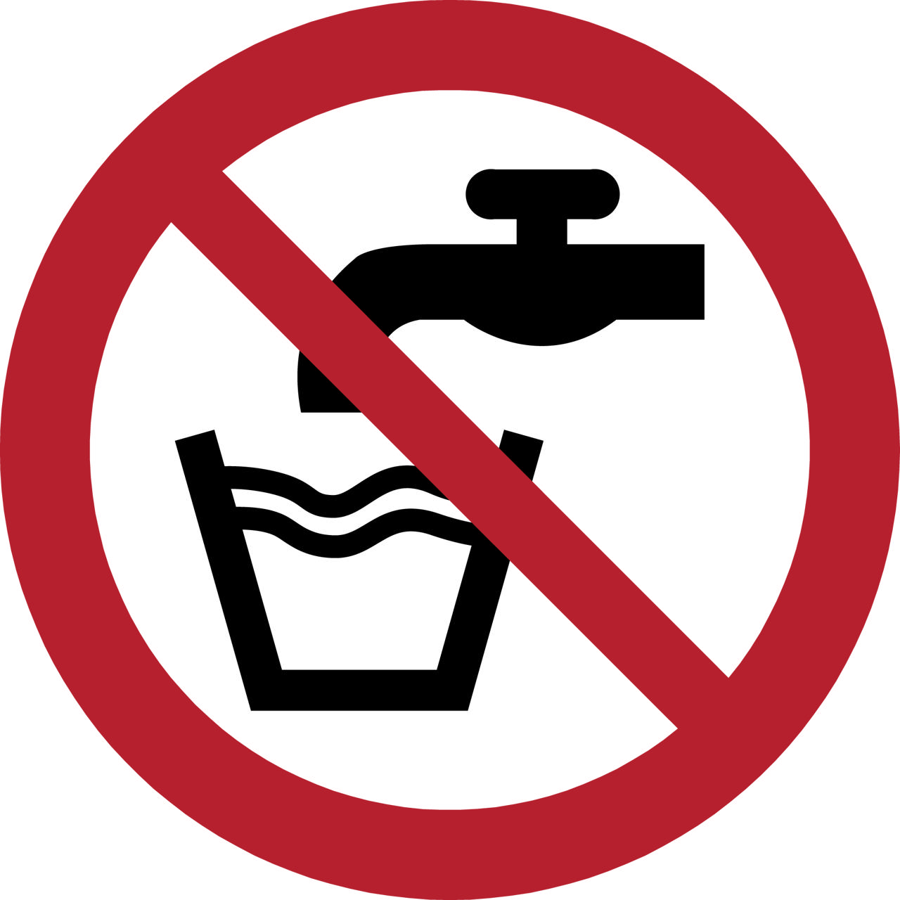 Safety Sign Not Drinking Water, 100 mm