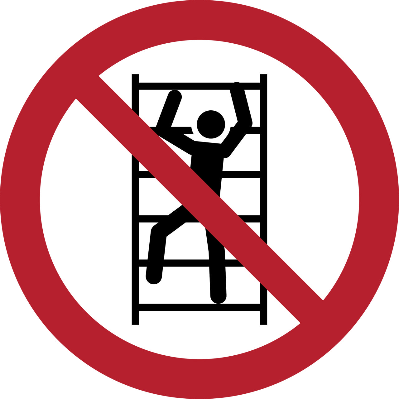 Safety Sign No Climbing, 300 mm