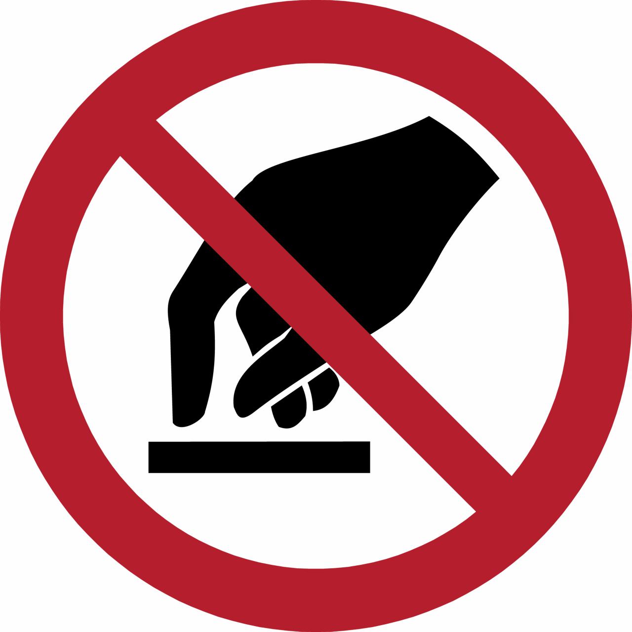 Safety Sign Do Not touch, 200 mm